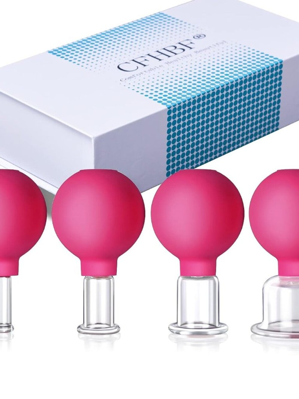 NIB CFHBF 4 Size Facial Cupping kit Anti Cellulite